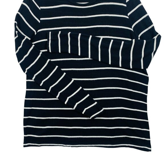 KAFFE black and White Stripe Nautical Knit v-neckline Sweater Sz large - Picture 9 of 13